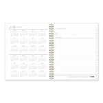 Life Note-It Leah Weekly/Monthly Notes Planner, Floral Artwork, 11 x 8.5, Gray/Pink/White Cover, 12-Month (Jan to Dec): 2025