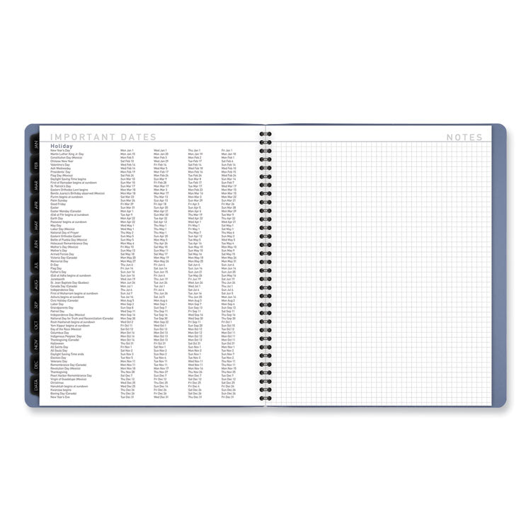 Contemporary Monthly Planner, 11.38 x 9.63, Blue Cover, 12-Month (Jan to Dec): 2025