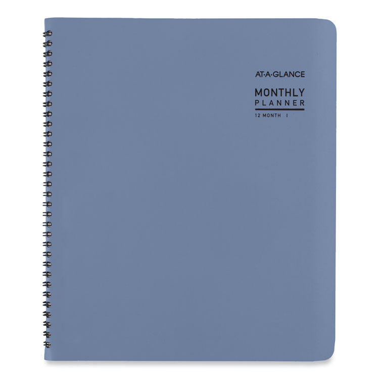 Contemporary Monthly Planner, 11.38 x 9.63, Blue Cover, 12-Month (Jan to Dec): 2025