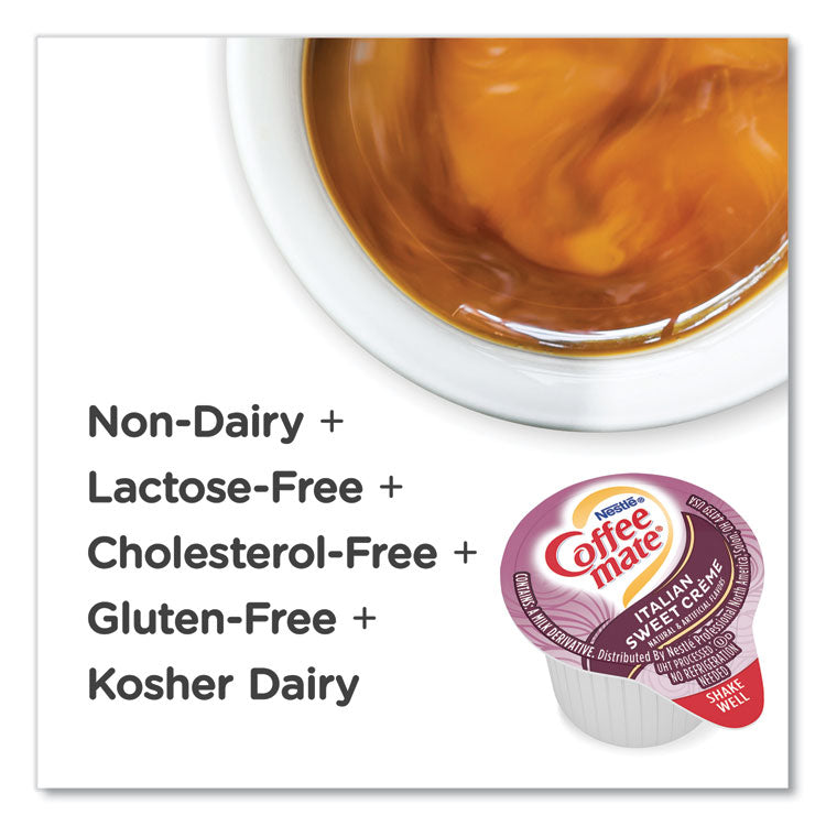 Bulk Liquid Coffee Creamer, Italian Sweet Cream, 0.38 oz Mini Cups, 180/Carton