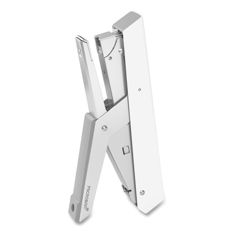 LX890 Handheld Plier Stapler with Antimicrobial Protection, 40-Sheet Capacity, 0.25"/0.31" Staples, White