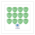 Gem Urinal Deodorizer Screen, Herbal Mint Scent, Green, 12/Box