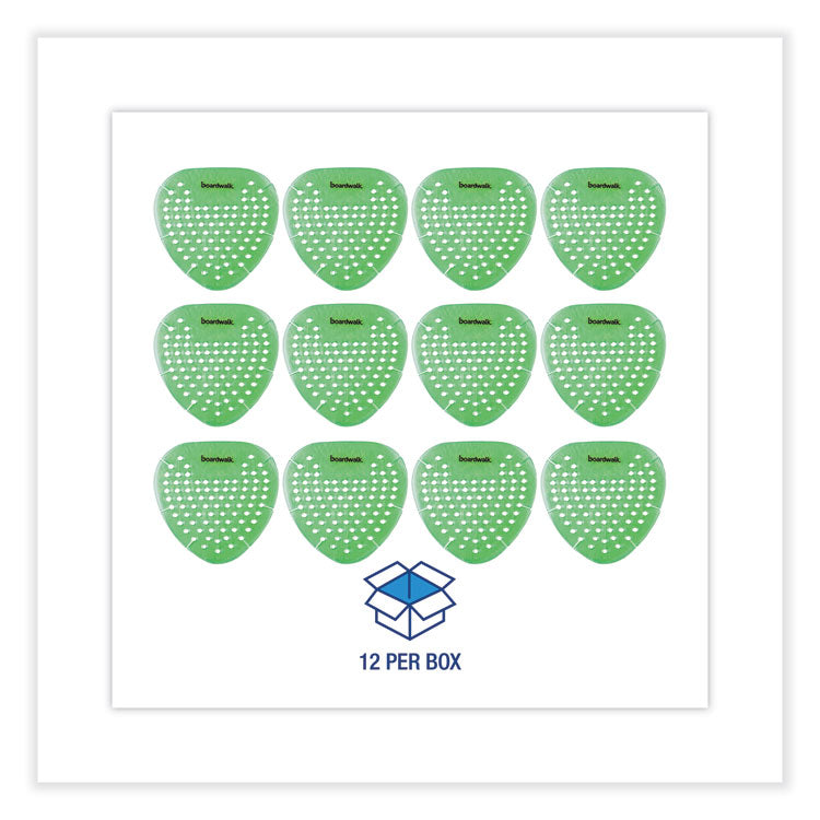 Gem Urinal Deodorizer Screen, Herbal Mint Scent, Green, 12/Box
