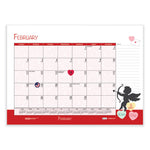 Recycled Desk Pad Calendar, Illustrated Seasons Artwork, 22 x 17, Black Binding/Corners,12-Month (Jan to Dec): 2025