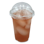 PET Cold Cup Dome Lids, Fits 9 oz to 10 oz Cold Cups, Plastic, Clear, 100/Pack