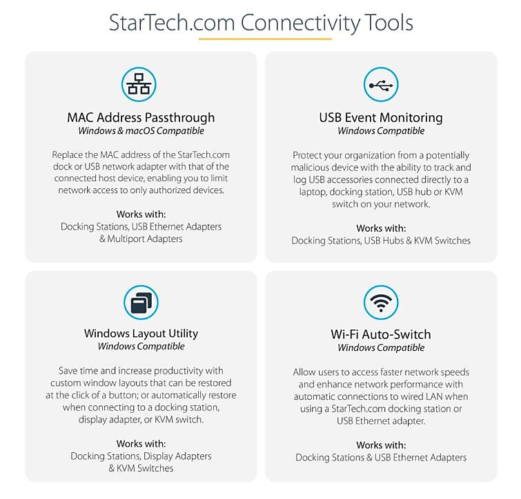 StarTech Multi-Port Docking Station for Laptop (DKT31CHPDL)