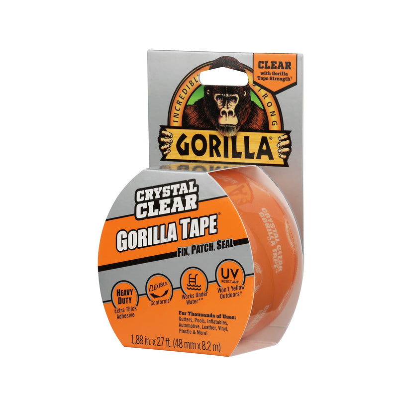 Gorilla Crystal Clear Tape, 1.88" x 27', 1 Roll (6027007)