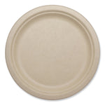 Fiber Plates, Paper, 9.1" dia, Natural, 1,000/Carton
