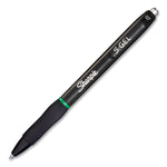 S-Gel High-Performance Gel Pen, Retractable, Medium 0.7 Mm, Green Ink, Black Barrel, Dozen