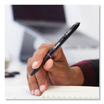 S-Gel High-Performance Gel Pen, Retractable, Medium 0.7 Mm, Purple Ink, Black Barrel, Dozen