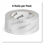 Quiet Tape Box Sealing Tape, 3" Core, 1.88" x 109 yds, Clear, 6/Pack
