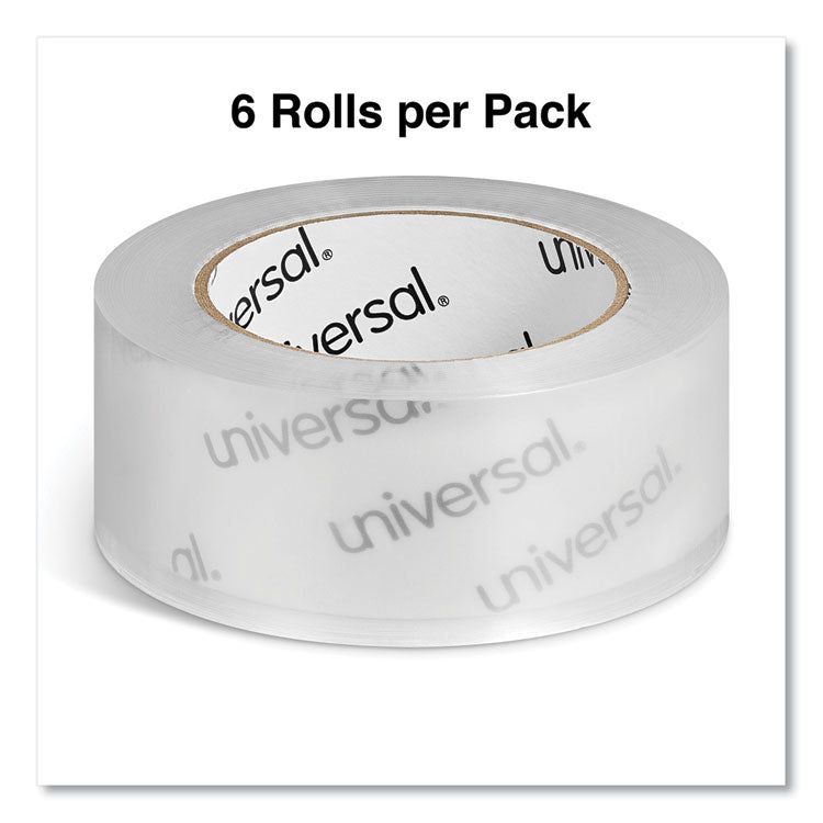 Quiet Tape Box Sealing Tape, 3" Core, 1.88" x 109 yds, Clear, 6/Pack