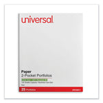 Two-Pocket Portfolio, Embossed Leather Grain Paper, 11 X 8.5, Red, 25/box
