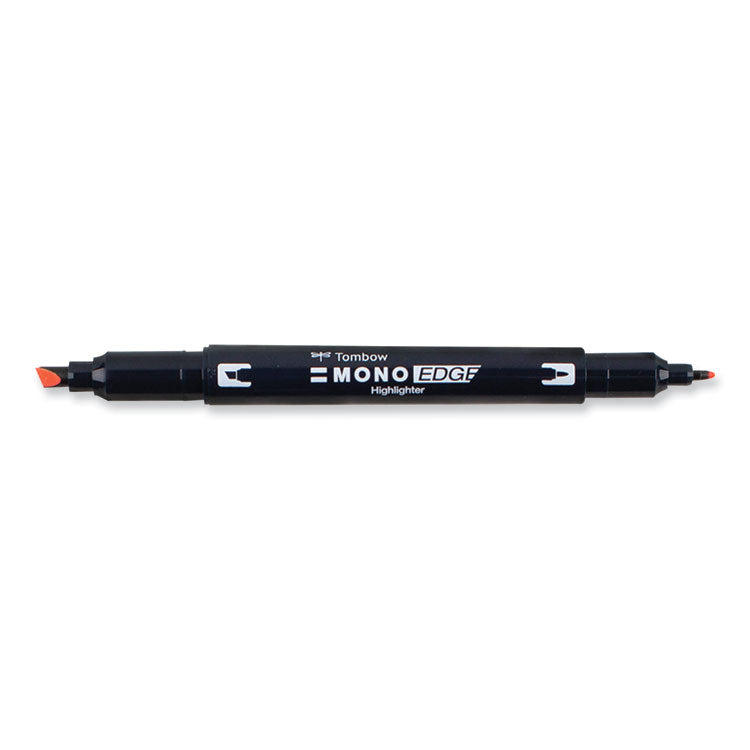 Edge Highlighters, Red Ink, Chisel/Bullet Tip, Red Barrel, 10/Box