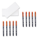 Edge Highlighters, Red Ink, Chisel/Bullet Tip, Red Barrel, 10/Box