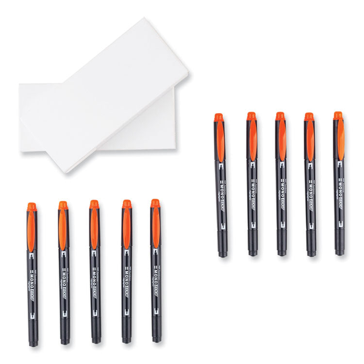 Edge Highlighters, Red Ink, Chisel/Bullet Tip, Red Barrel, 10/Box