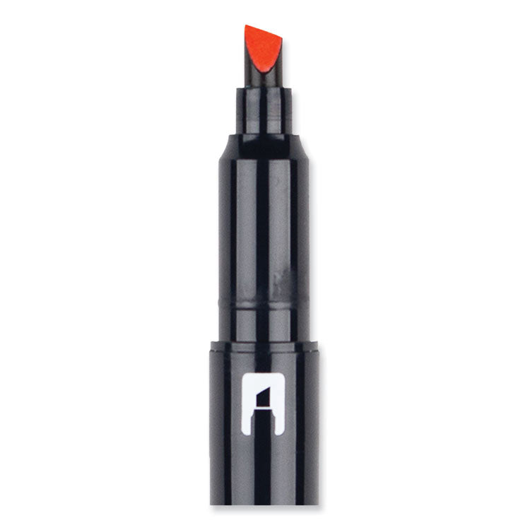 Edge Highlighters, Red Ink, Chisel/Bullet Tip, Red Barrel, 10/Box