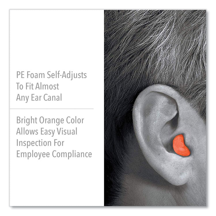 X-TREME Uncorded Disposable Earplugs, Uncorded, One Size Fits Most, 32 dB, Orange, 2,000/Carton