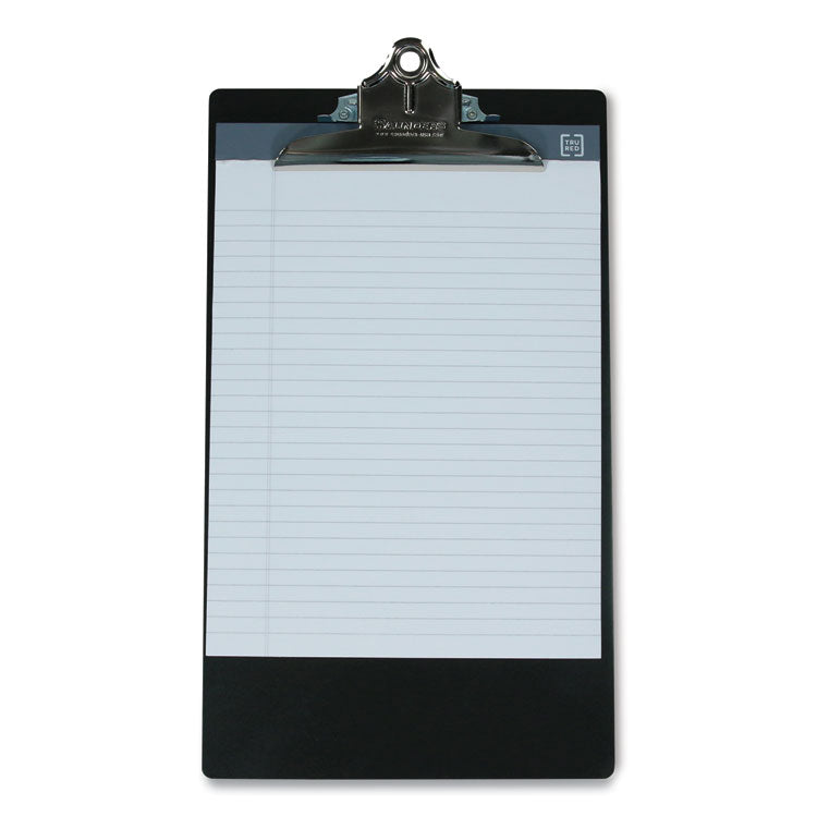 Aluminum Clipboard, 1" Clip Capacity, Holds 8.5 x 14 Sheets, Black