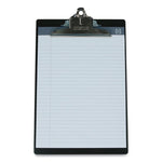 Aluminum Clipboard, 1" Clip Capacity, Holds 8.5 x 11 Sheets, Black