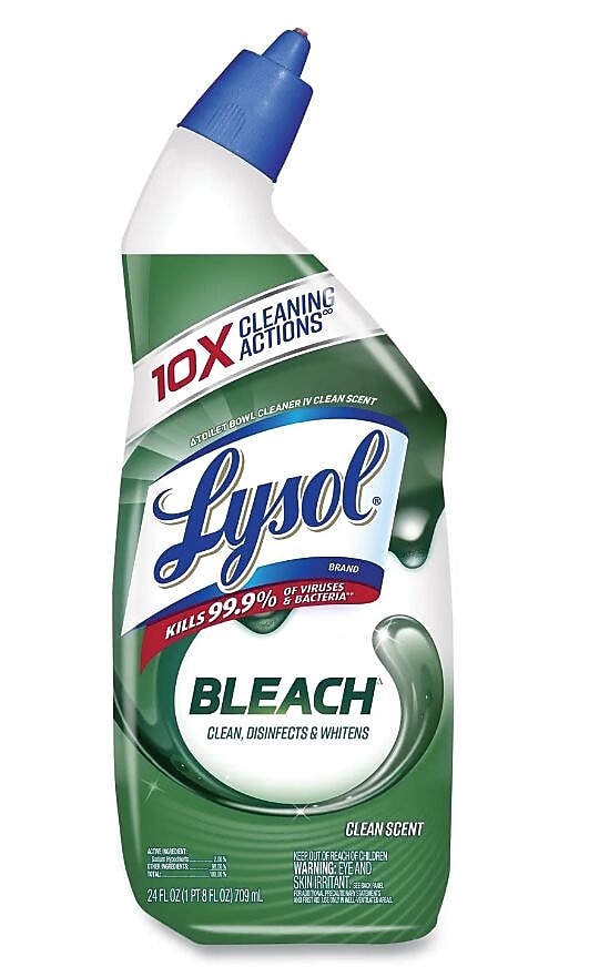 Lysol Disinfectant Toilet Bowl Cleaner with Bleach, 24 oz, 9/Carton (RAC98014)