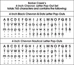 Barker Creek Chevron & Dots  4" Letters and Numbers, Multicolored, 765/Pack (4303)