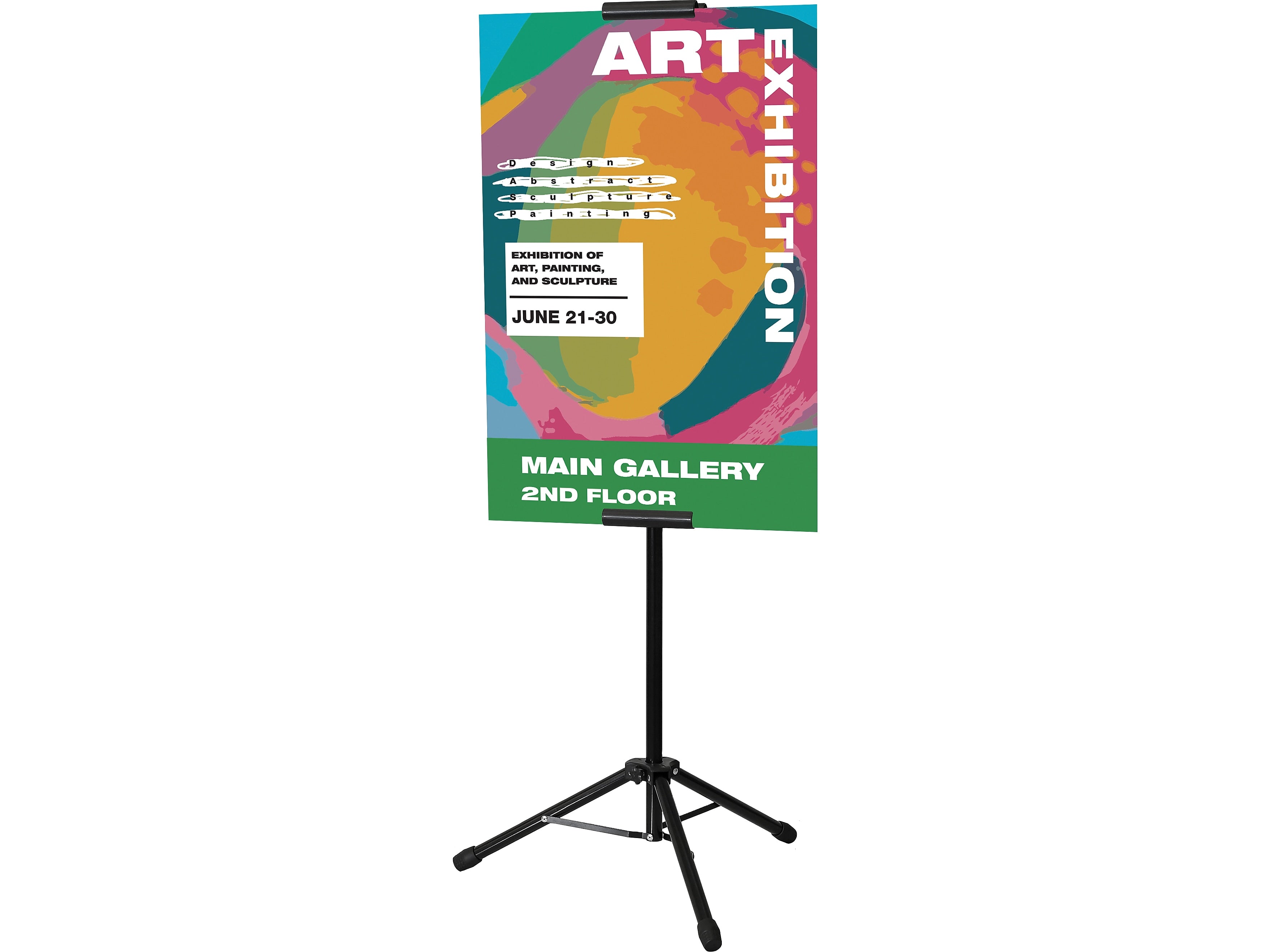 Excello Global Products Blank Indoor/Outdoor Floor Sign, 13" x 86", Black (EGP-HD-0523)