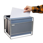 Mind Reader Metal File Organizer, Silver (BOXFILE-SIL)