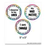 Motivational Bulletin Board Sets, Affirmation Station, 13.8" x 16", Multicolor, 32/Set