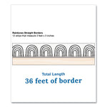 Straight Borders, Rainbows, 3" x 3 ft, Black/White/Cream, 12/Pack