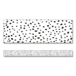 Straight Borders, Dotted, 3" x 3 ft, Black/White, 12/Pack