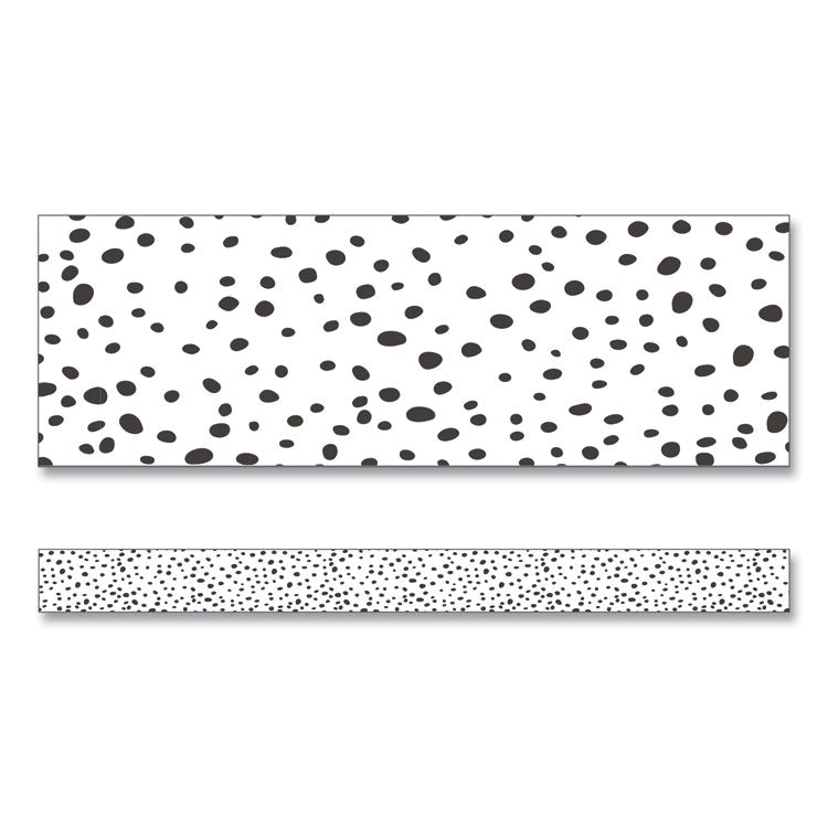 Straight Borders, Dotted, 3" x 3 ft, Black/White, 12/Pack