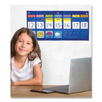 Weekly Calendar with Weather, 21 Pockets, 25 x 12.75, Blue