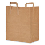 Handle Bag, 1/7 BBL Size, 70# Basis Weight, Flat Handles, 12" x 7" x 17", Kraft, 300/Bundle