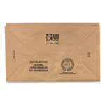 Handle Bag, 1/7 BBL Size, 70# Basis Weight, Flat Handles, 12" x 7" x 17", Kraft, 300/Bundle
