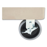 BRUTE Heavy-Duty Utility Cart with Lipped Shelves, Plastic, 2 Shelves, 500 lb Capacity, 17.13" x 38.5" x 38.88", Beige