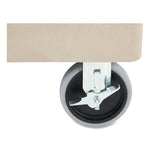 BRUTE Heavy-Duty Utility Cart with Lipped Shelves, Plastic, 2 Shelves, 500 lb Capacity, 25.9" x 45.2" x 32.2", Beige