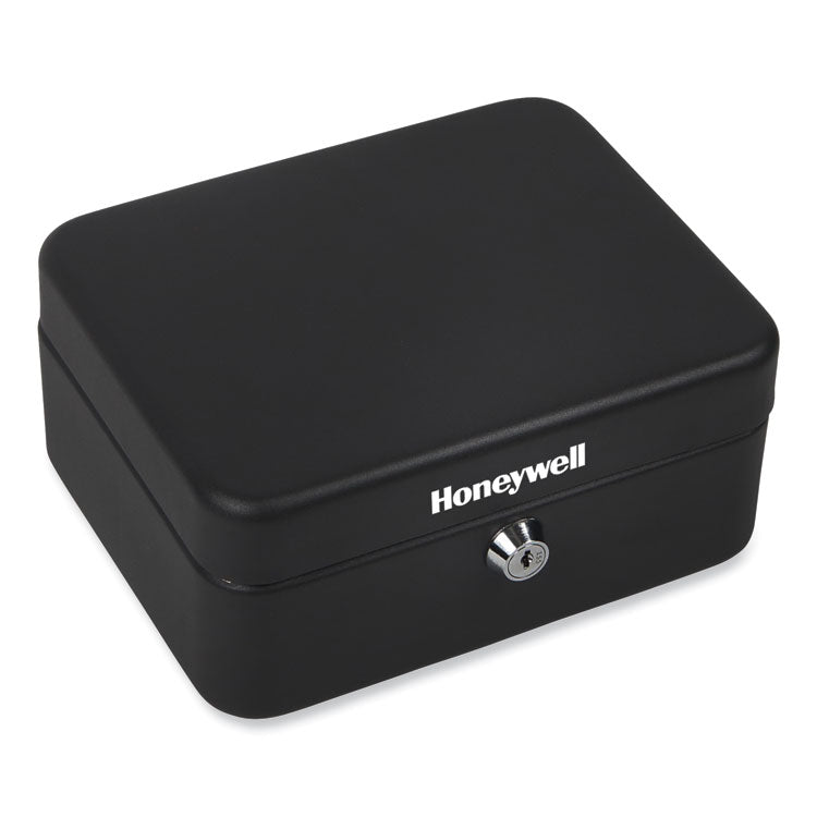 Convertible Cash and Key Box with 10 Keys, 7.9 x 6.5 x 3.5, Security Steel, Black
