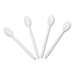 Polypropylene Cutlery, Soda Spoon, Plastic, 7.87", White, 1,000/Carton