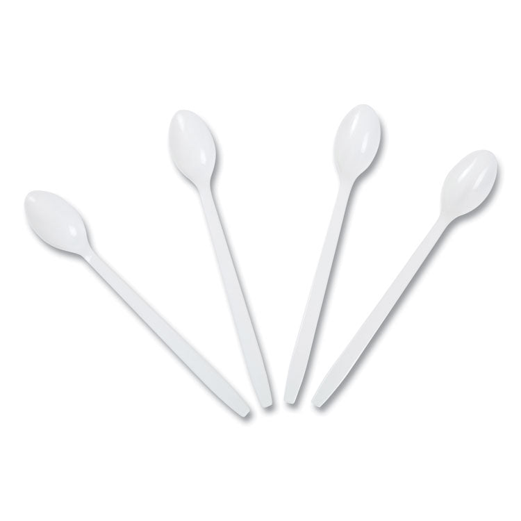 Polypropylene Cutlery, Soda Spoon, Plastic, 7.87", White, 1,000/Carton