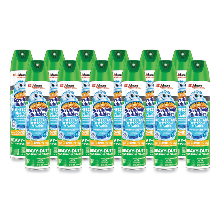 Disinfectant Restroom Cleaner Ii, Rain Shower Scent, 25 Oz Aerosol Spray, 12/carton