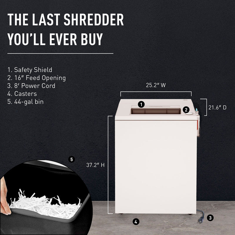 IDEAL 4003 P-2 Security 46 Sheet Strip Cut Multi-Media Commercial Shredder (IDEDSH0394H)