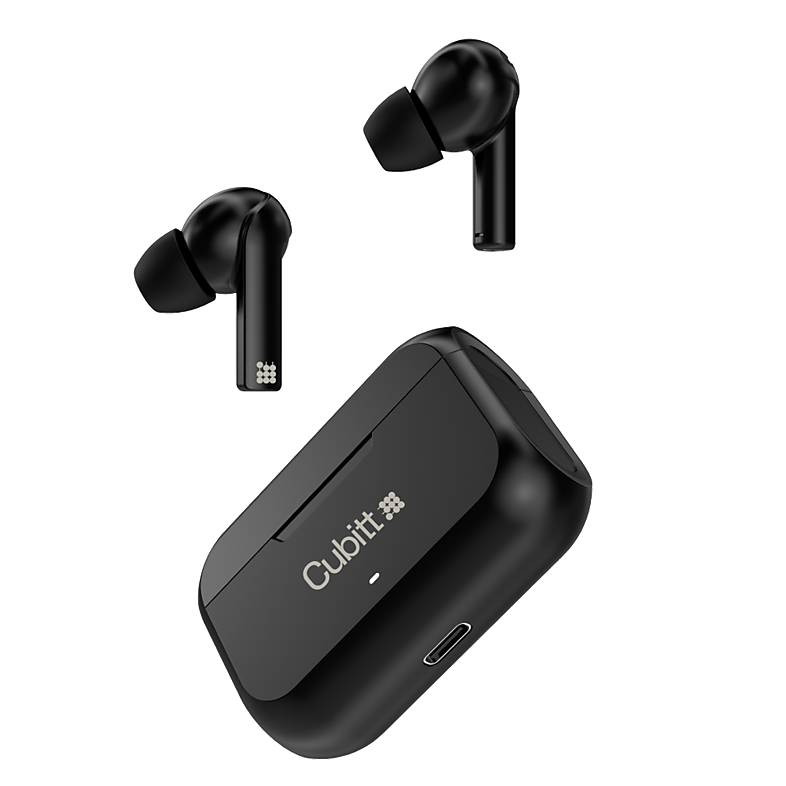 Cubitt Gen 2 Wireless Active Noise Canceling Earbuds, Bluetooth, Black (CTEG2-1)