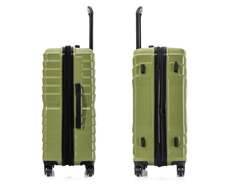 InUSA Aurum 27.98" Hardside Suitcase, 4-Wheeled Spinner, Green (IUAUR00M-GRN)