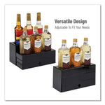 Mind Reader Foundation Collection 9-Compartment Nested Syrup Countertop Bottle Organizer, 12.5 x 5 x 7, Black