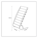 Literature Floor Display Rack, 22.8 x 19.69 x 36.61, White/Woodgrain