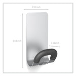 Magnetic Coat Peg, ABS/Magnet/Steel, Black/Silver, Supports 11 lbs