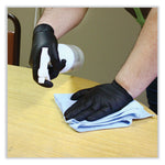 ProGuard Powder Free Nitrile Gloves, Powder-Free, Large, 3.5 mil Thick, 9.65" Long, Black, 100/Box, 10 Boxes/Carton