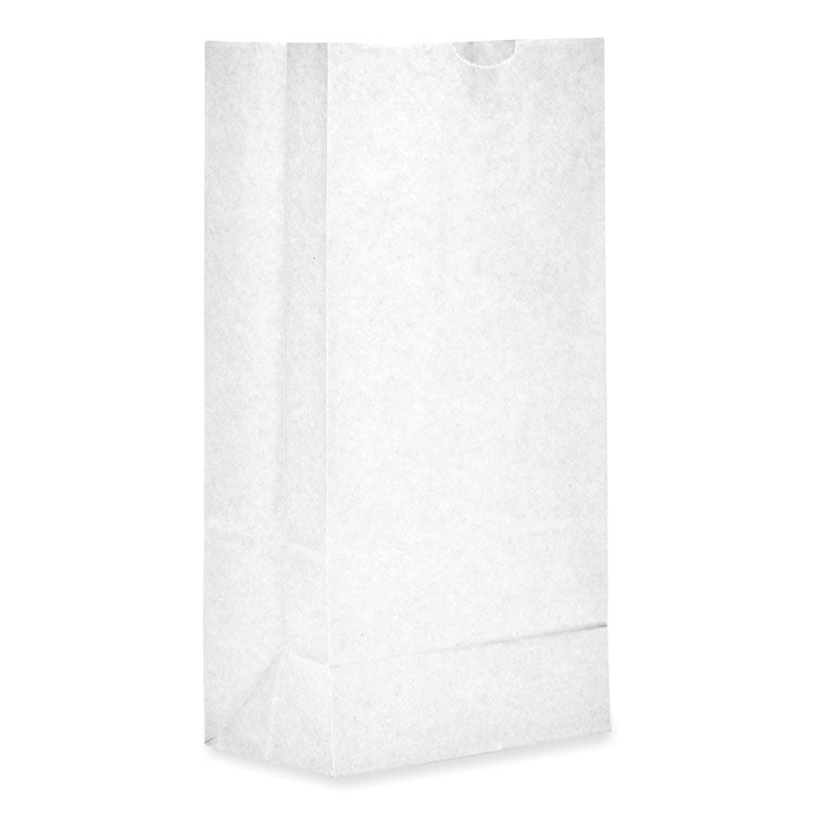 Grocery Paper Bags, 8# Size, 35# Basis Weight, 6" x 3.88" x 12.5", White, 500/Bundle