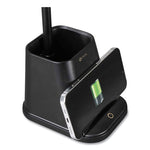 Wellness Series Merge LED Desk Lamp with Wireless Charging, 18.25" High, Black